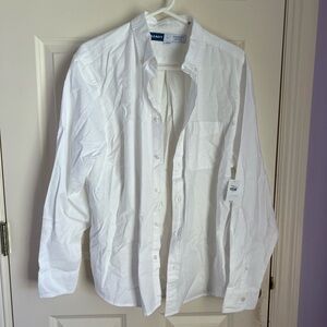 Old Navy White Casual Button Down Shirt